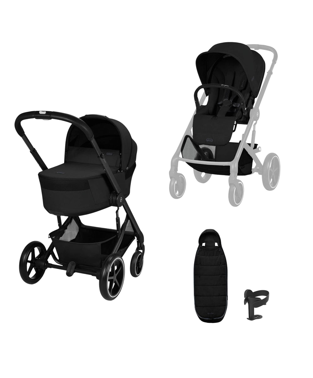 Cybex Pushchairs Cybex Balios Essential Pushchair Bundle - Moon Black
