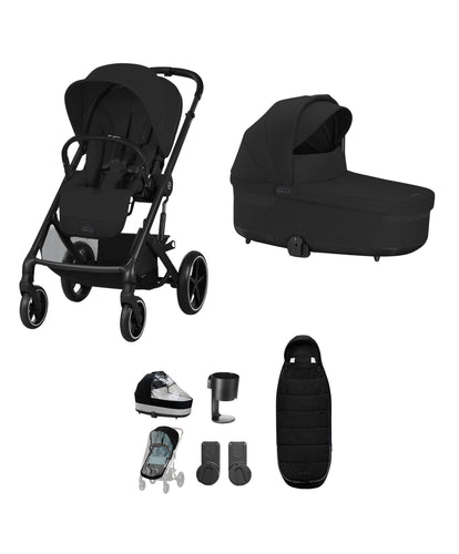 Cybex Pushchairs Cybex Balios Pushchair Bundle (5 Pieces) - Moon Black