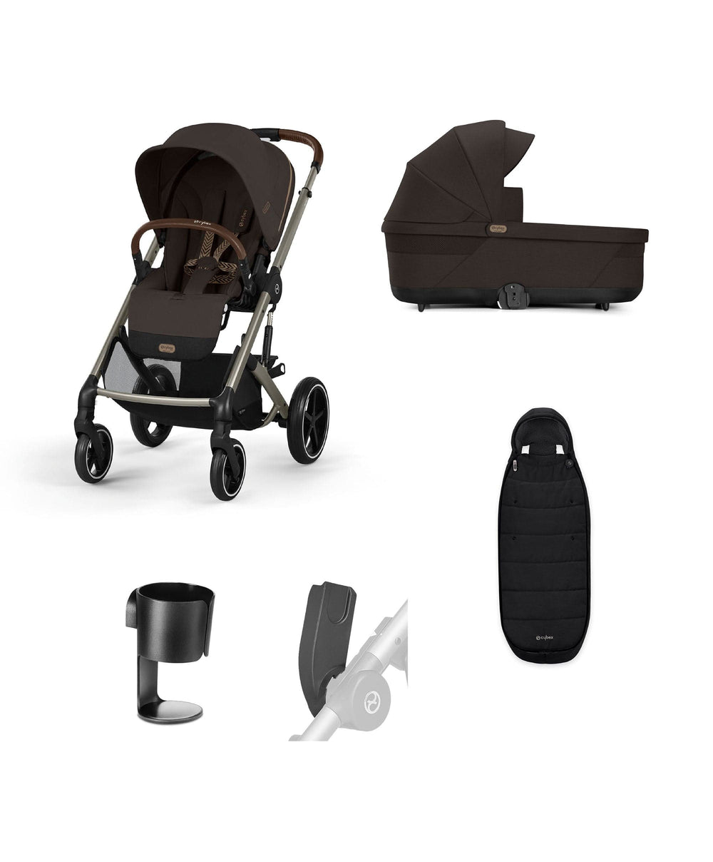 Cybex Pushchairs Cybex Balios S Lux Pushchair Bundle (5 Pieces) - Chocolate Brown