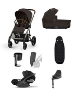 Cybex Pushchairs Cybex Balios S Lux Pushchair Bundle With Cybex Cloud T i-Size Rotating Baby Car Seat & Base (7 Pieces) - Chocolate Brown