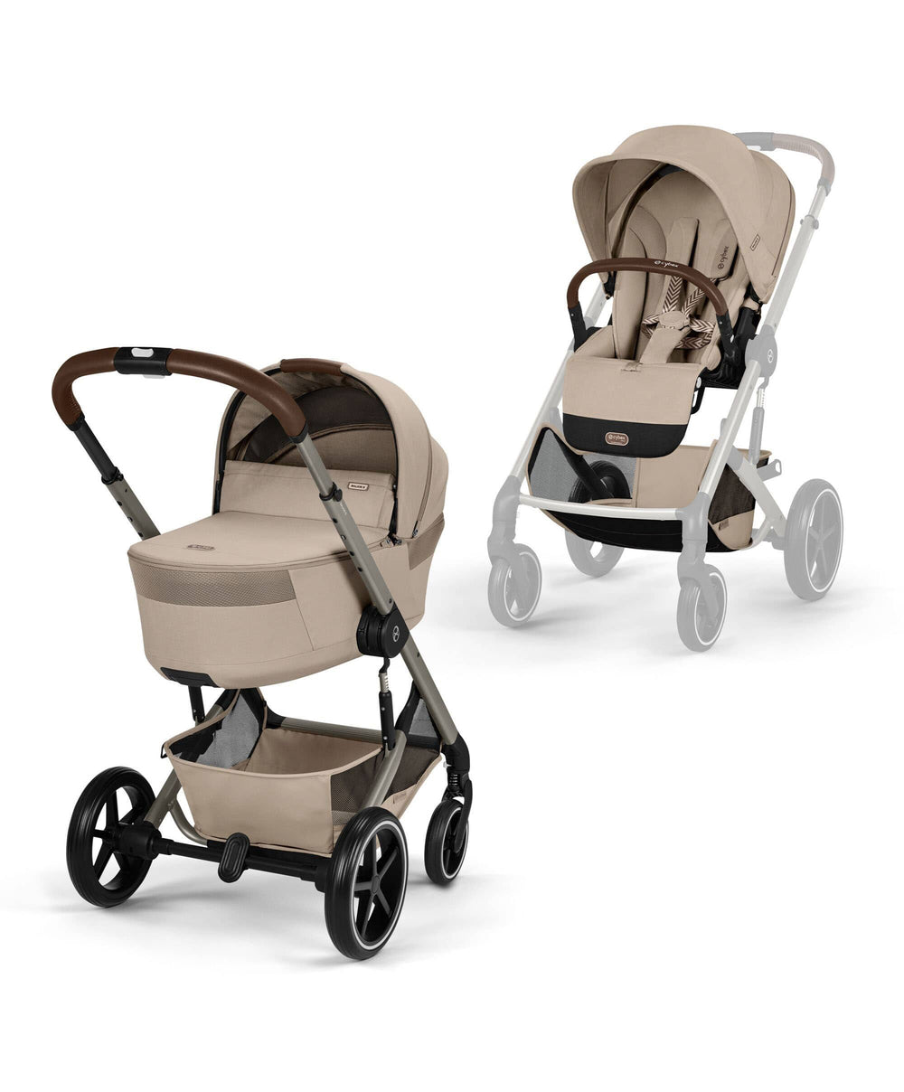 Cybex Pushchairs Cybex Balios S Lux Pushchair &amp; Folding Carrycot - Almond Beige
