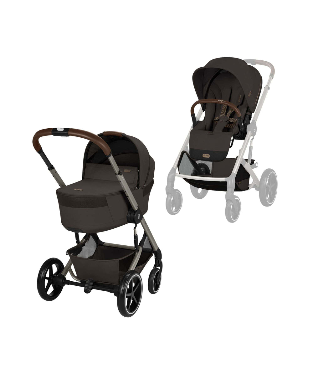 Cybex Pushchairs Cybex Balios S Lux Pushchair &amp; Folding Carrycot - Chocolate Brown