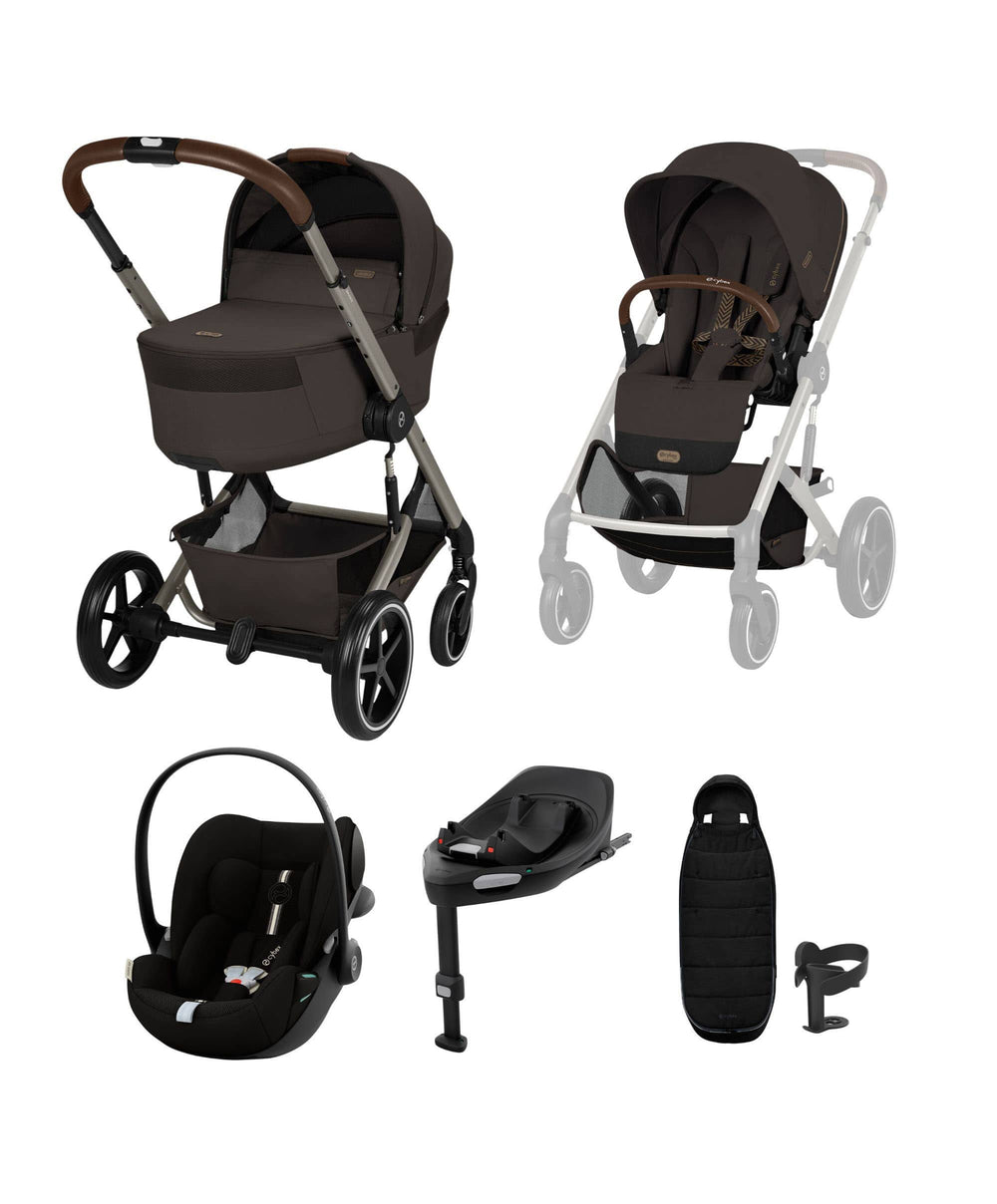 Cybex Pushchairs Cybex Balios Ultimate Pushchair Bundle with Cybex Cloud G3 Car Seat - Chocolate Brown