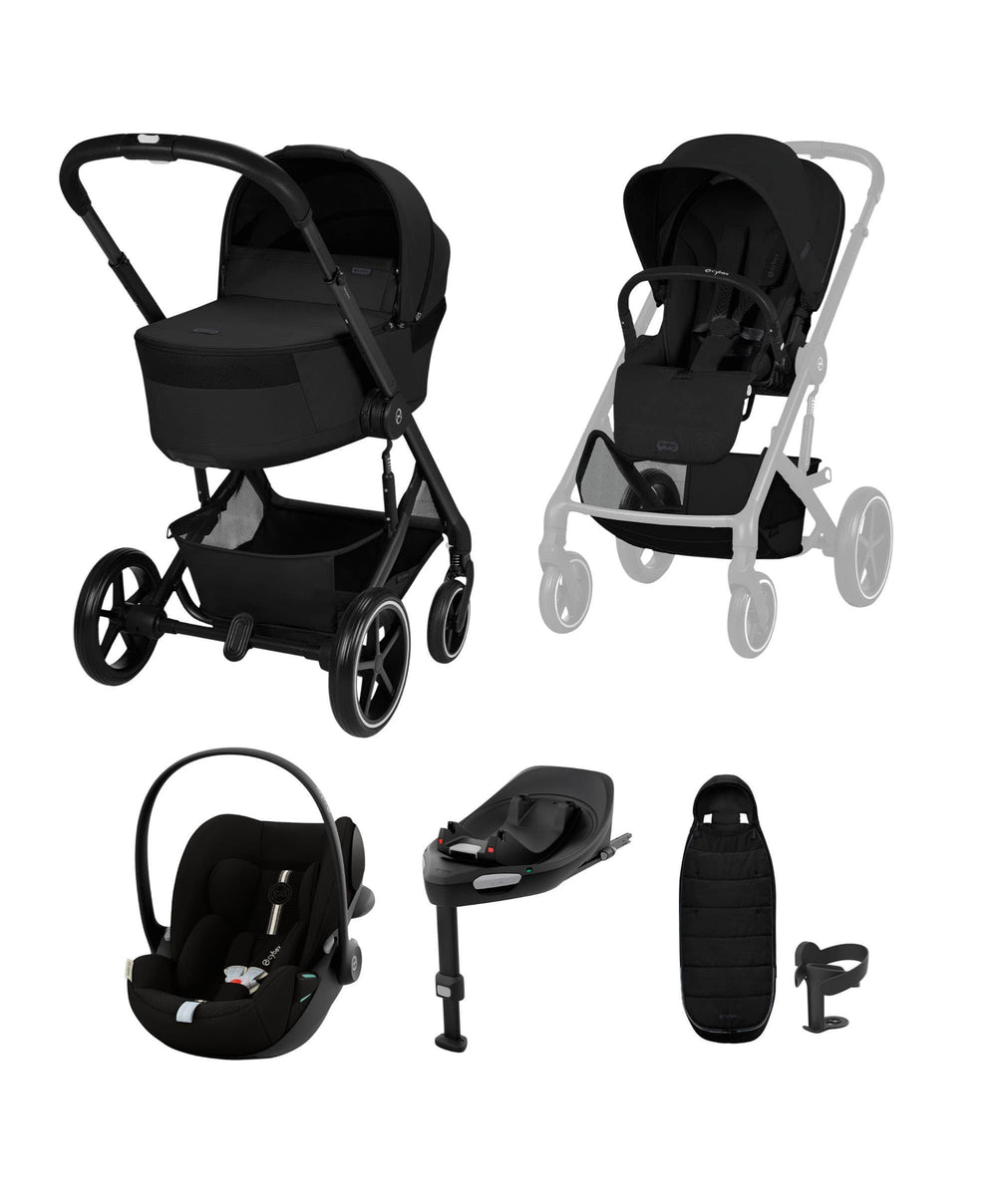 Cybex Pushchairs Cybex Balios Utltimate Pushchair Bundle with Cybex Cloud G3 Car Seat - Moon Black