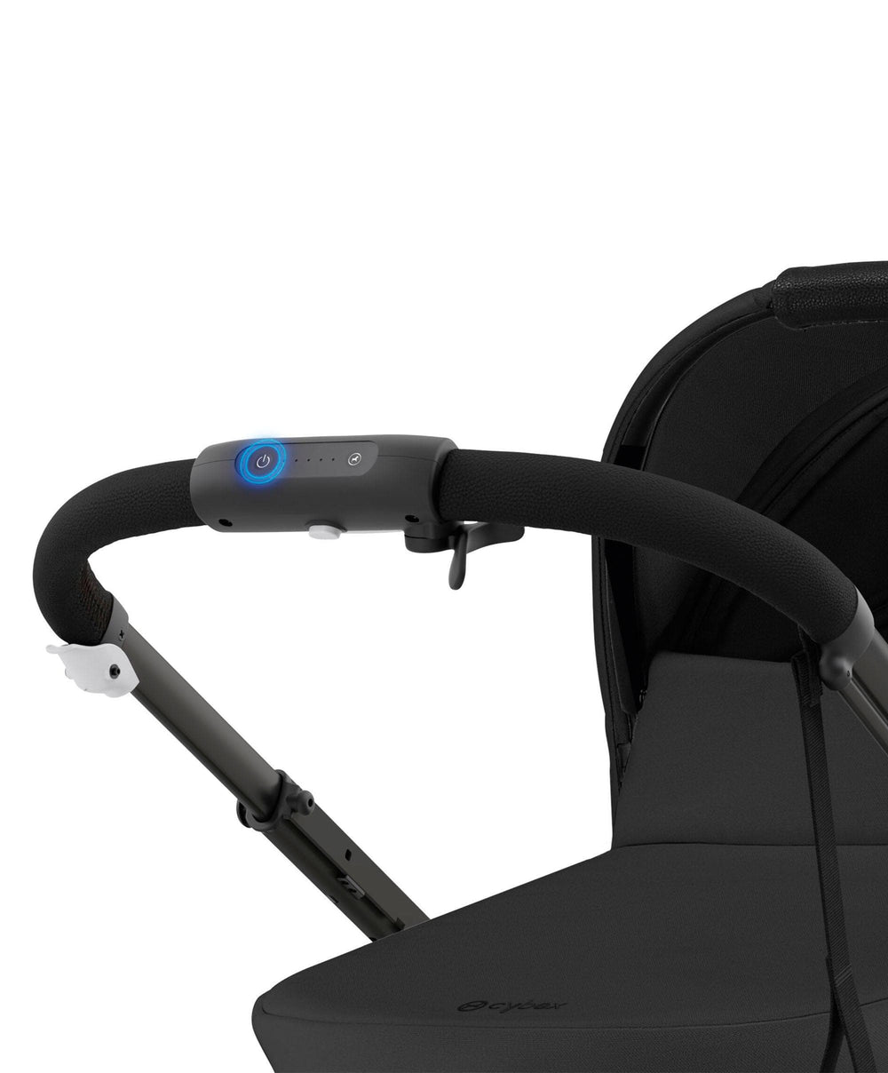 Cybex Pushchairs Cybex e-Gazelle S Electric Single to Double Pushchair Bundle With Cybex Cloud T i-Size + Baby Car Seat &amp; Base (7 Pieces) - Black