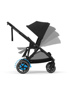 Cybex Pushchairs Cybex e-Gazelle S Electric Single to Double Pushchair Bundle With Cybex Cloud T i-Size + Baby Car Seat & Base (7 Pieces) - Black