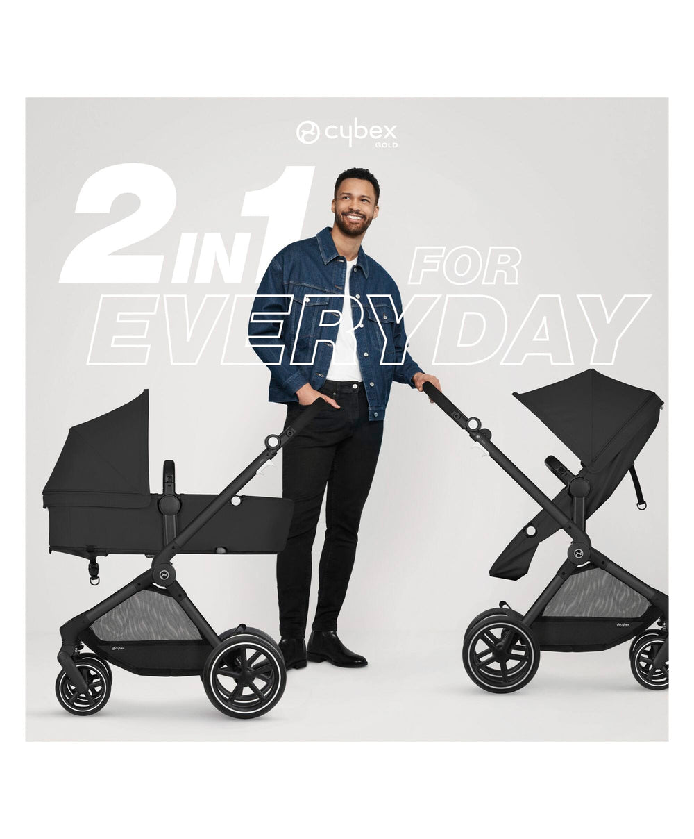 Cybex Pushchairs Cybex EOS Lux Pushchair Bundle - Moon Black