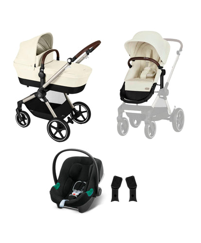 Cybex Pushchairs Cybex EOS Lux Pushchair Bundle - Seashell Beige