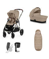Cybex Pushchairs Cybex Gazelle S Pushchair Bundle (5 Piece) - Almond Beige