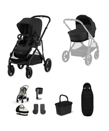 Cybex Pushchairs Cybex Gazelle S Pushchair Bundle (5 Pieces) – Black