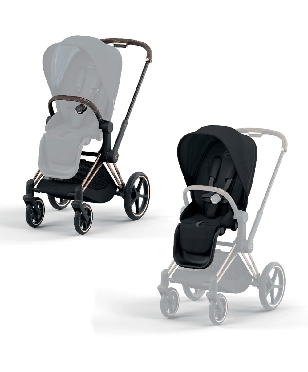 Cybex Pushchairs Cybex Priam Pushchair (2 Pieces) - Rose Gold/Sepia Black