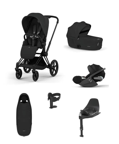 Cybex Pushchairs Cybex Priam Ultimate Pushchair Bundle with Cybex Cloud T i-Size Rotating Baby Car Seat & Base - Sepia Black