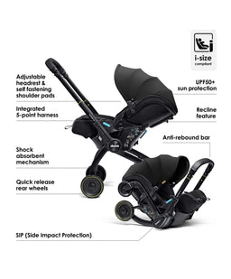 Doona Doona X Car Seat with Stroller & Base - Nitro Black