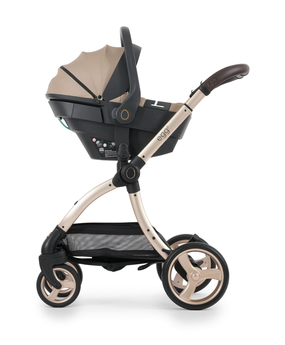 Egg (BabyStyle) Pushchairs Egg3 Complete Pushchair Bundle with Shell 360 Car Seat - Feather