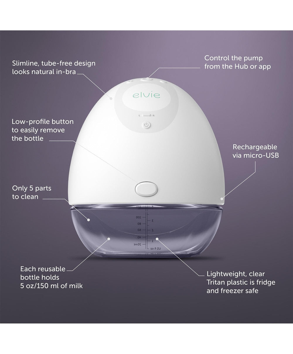 Elvie Breastfeeding Elvie Double Electric Breast Pump &amp; Elvie Breast Milk Storage Bags