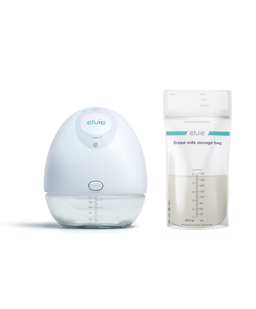 Elvie Breastfeeding Elvie Single Electric Breast Pump &amp; Elvie Milk Storage Bags