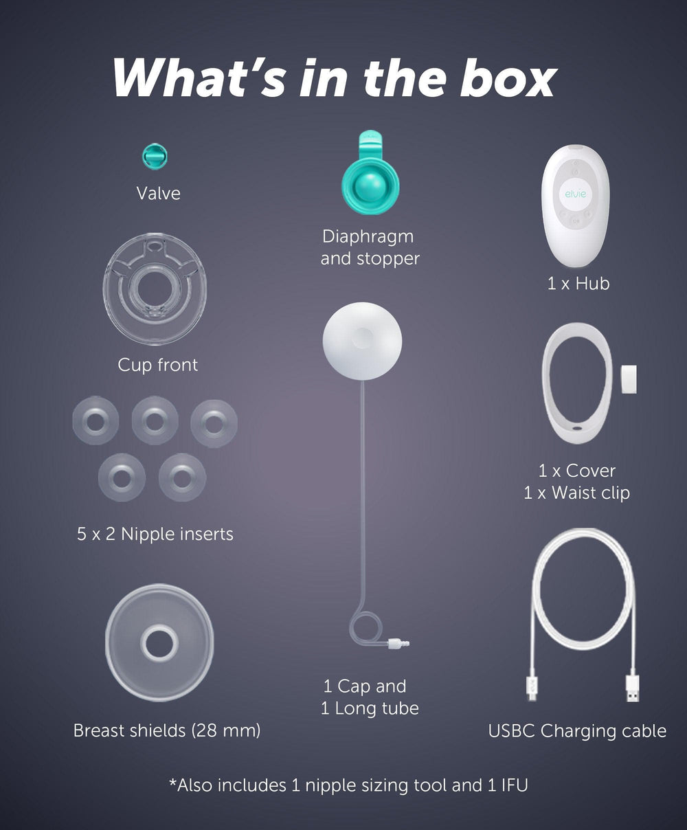 Elvie Breastfeeding Elvie Stride 2 Single Electric Breast Pump &amp; Elvie Breast Milk Storage Bags