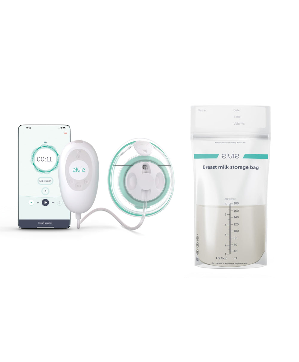 Elvie Breastfeeding Elvie Stride 2 Single Electric Breast Pump &amp; Elvie Breast Milk Storage Bags