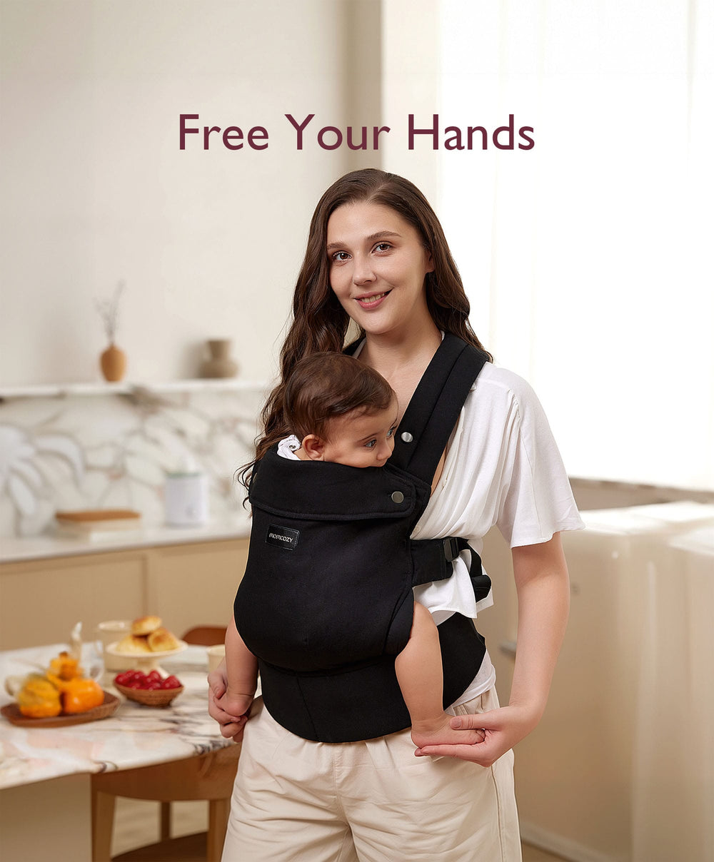 Ergobaby Baby Carriers Momcozy Baby Carrier 3M+ Cotton - Black