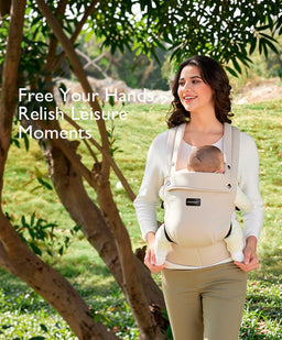 Ergobaby Baby Carriers Momcozy Baby Carrier 3M+ Cotton - Khaki