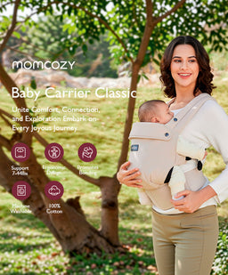 Ergobaby Baby Carriers Momcozy Baby Carrier 3M+ Cotton - Khaki