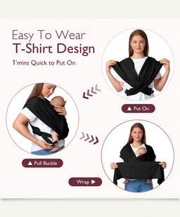 Ergobaby Baby Carriers Momcozy Baby Wrap Baby Carrier - Black