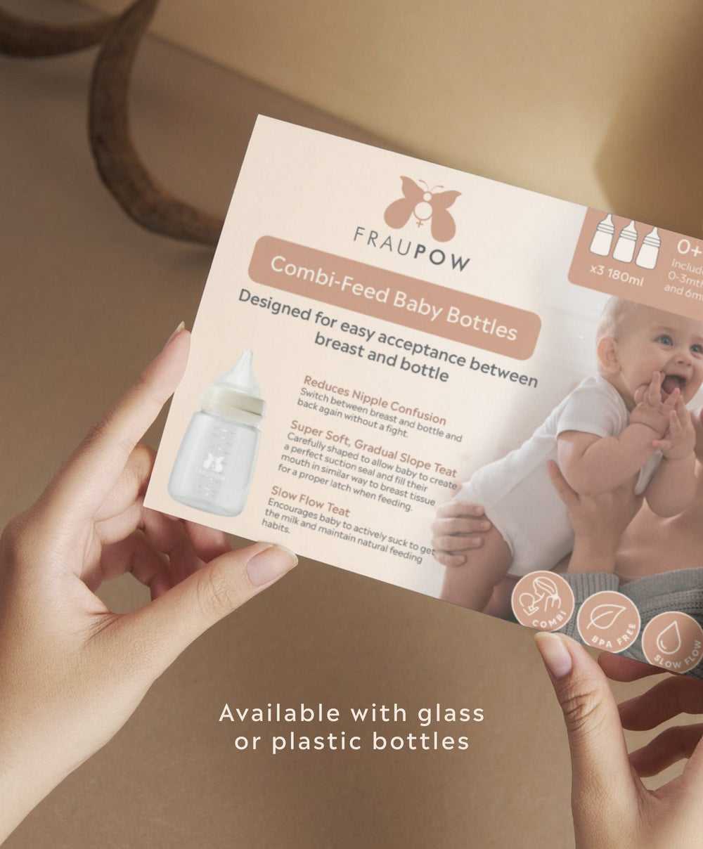 Fraupow Bottle Feeding Fraupow Combi-Feed Baby Bottles (Pack of 3)