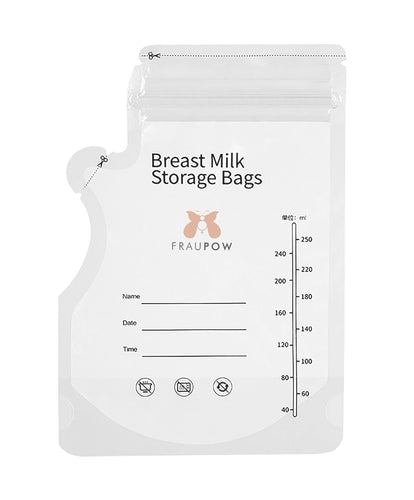Fraupow Breastfeeding Fraupow Breast Milk Storage Bags- Pack of 30