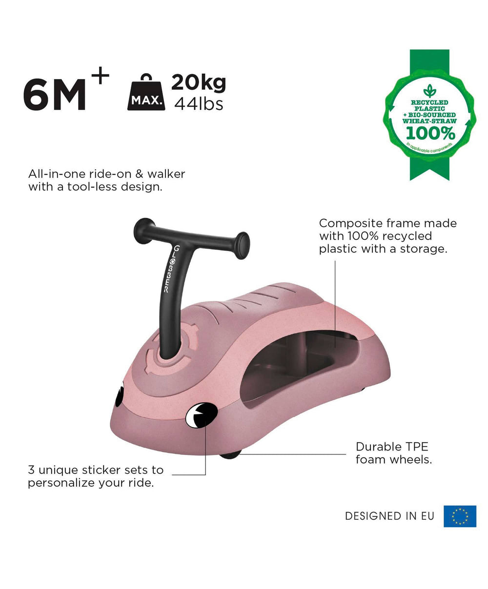 Globber Activity Toys Globber Baby Walker 2in1 Ecologic - Berry