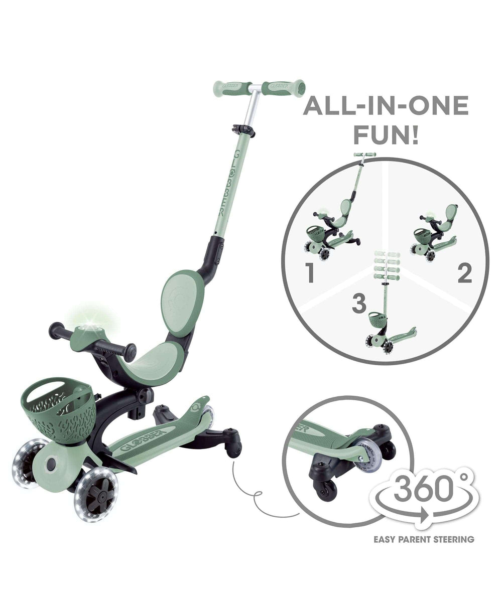 Globber Activity Toys Globber Go Up Baby 360 Lights Scooter – Sage