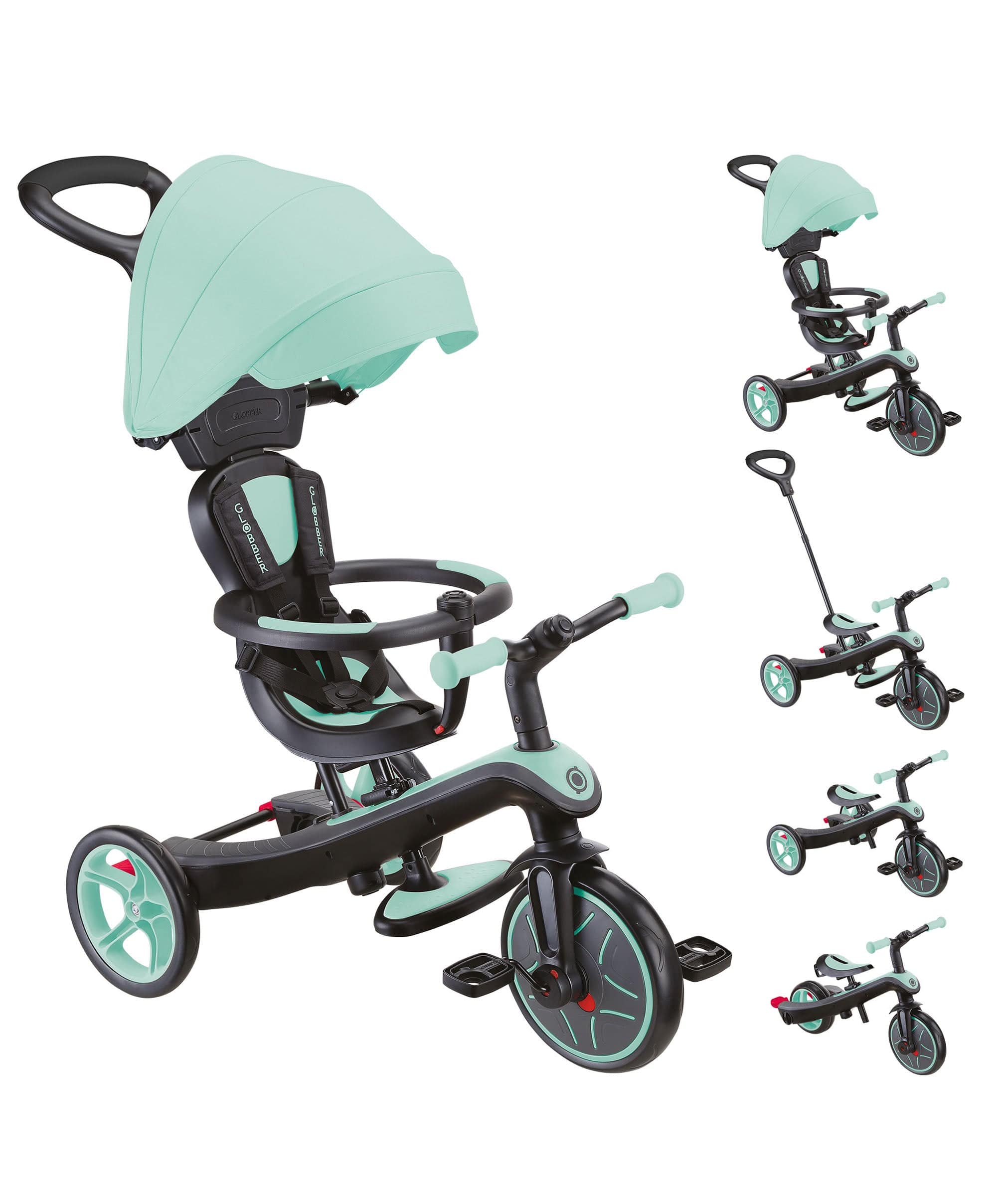 GLOBBER 4in1 EXPLORER TRIKE ミント Globber Explorer Trike 4 in 1 - Mint – Mamas & Papas IE