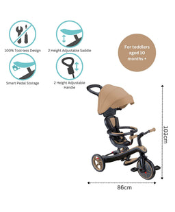 Globber Outdoor Play Globber Explorer Trike 4 in 1 - Sand