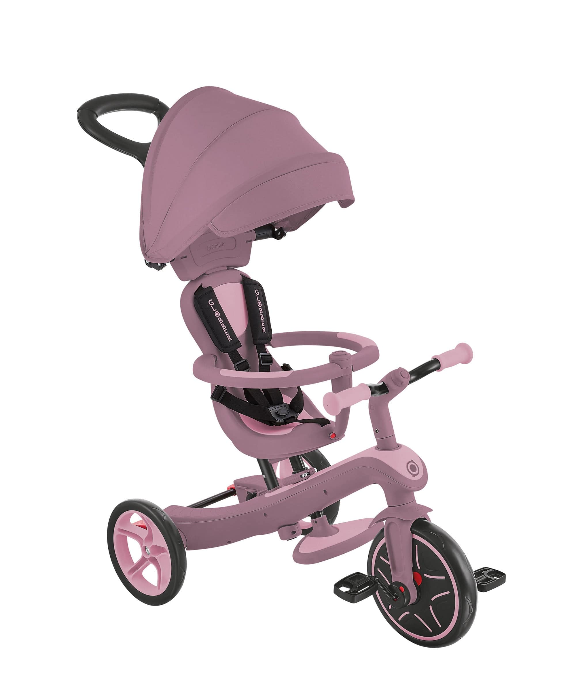 Globber Explorer Trike Eco 4 in 1 – Berry – Mamas & Papas IE