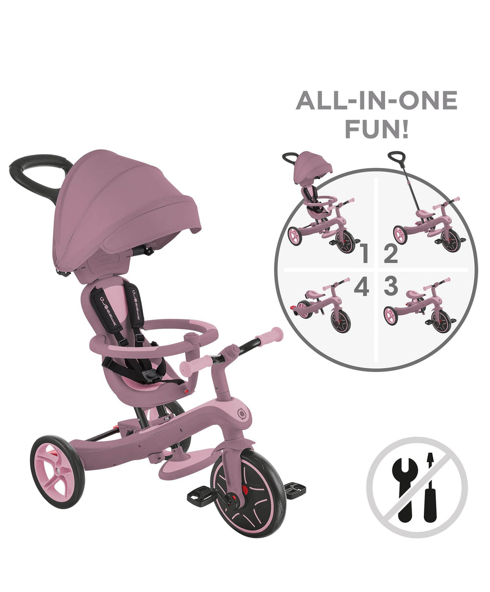 Globber Outdoor Play Globber Explorer Trike Eco 4 in 1 – Berry