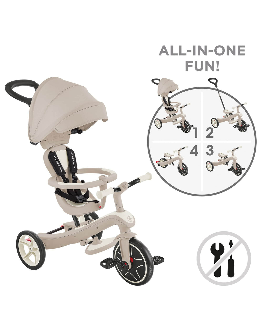 Globber Outdoor Play Globber Explorer Trike Eco 4 in 1 – Coconut