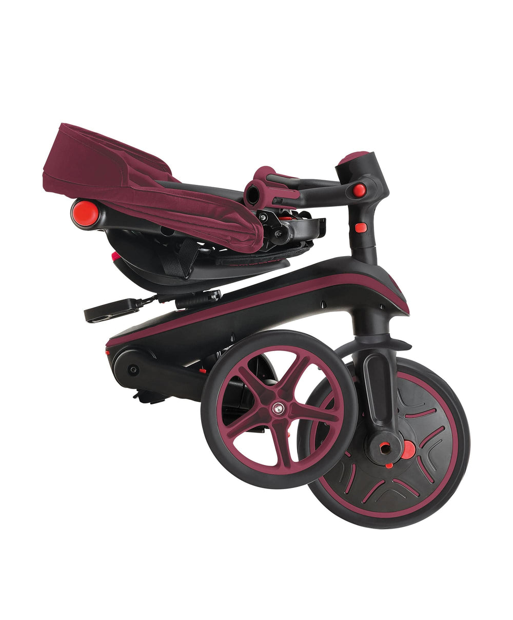 Globber Outdoor Play Globber Explorer Trike Foldable 4in1 -  Burgundy