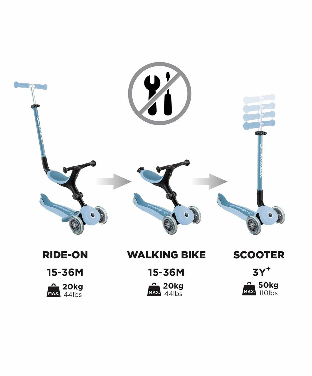 Globber Outdoor Play Globber Go Up Active Lights Eco - Blueberry