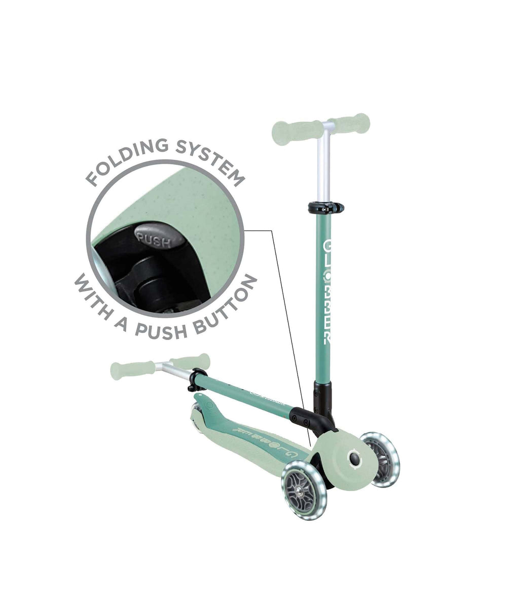 Globber Outdoor Play Globber Go Up Active Lights Eco – Pistachio