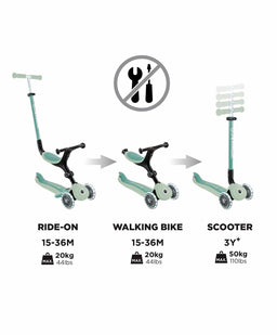 Globber Outdoor Play Globber Go Up Active Lights Eco – Pistachio