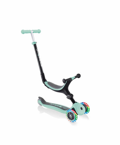 Globber Outdoor Play Globber Go Up Foldable Lights Scooter - Mint
