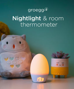 Gro Night Lights Tommee Tippee Gro Egg 2 Nursery Room Thermometer & Night Light - White