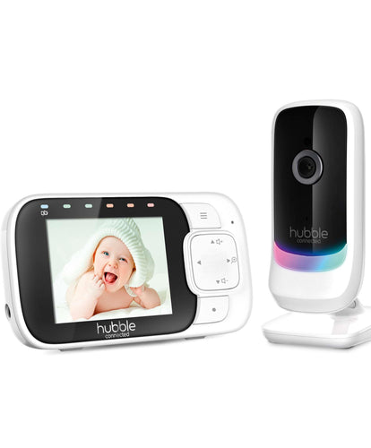 Hubble Baby Monitors Hubble Nursery View Glow Baby Monitor in White