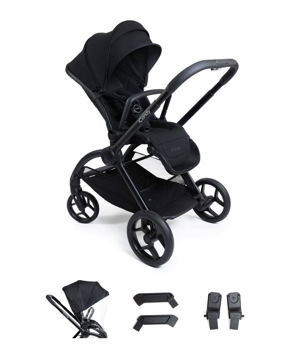 iCandy iCandy Core 2 Pushchair Bundle With Maxi-Cosi Pebble Slide Pro Car Seat &amp; Base – Black
