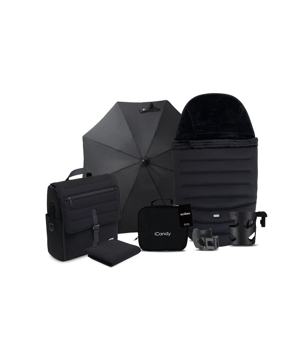 iCandy iCandy Peach 8 Complete Bundle with Maxi-Cosi Pebble Slide Pro Car Seat &amp; Base  - Black