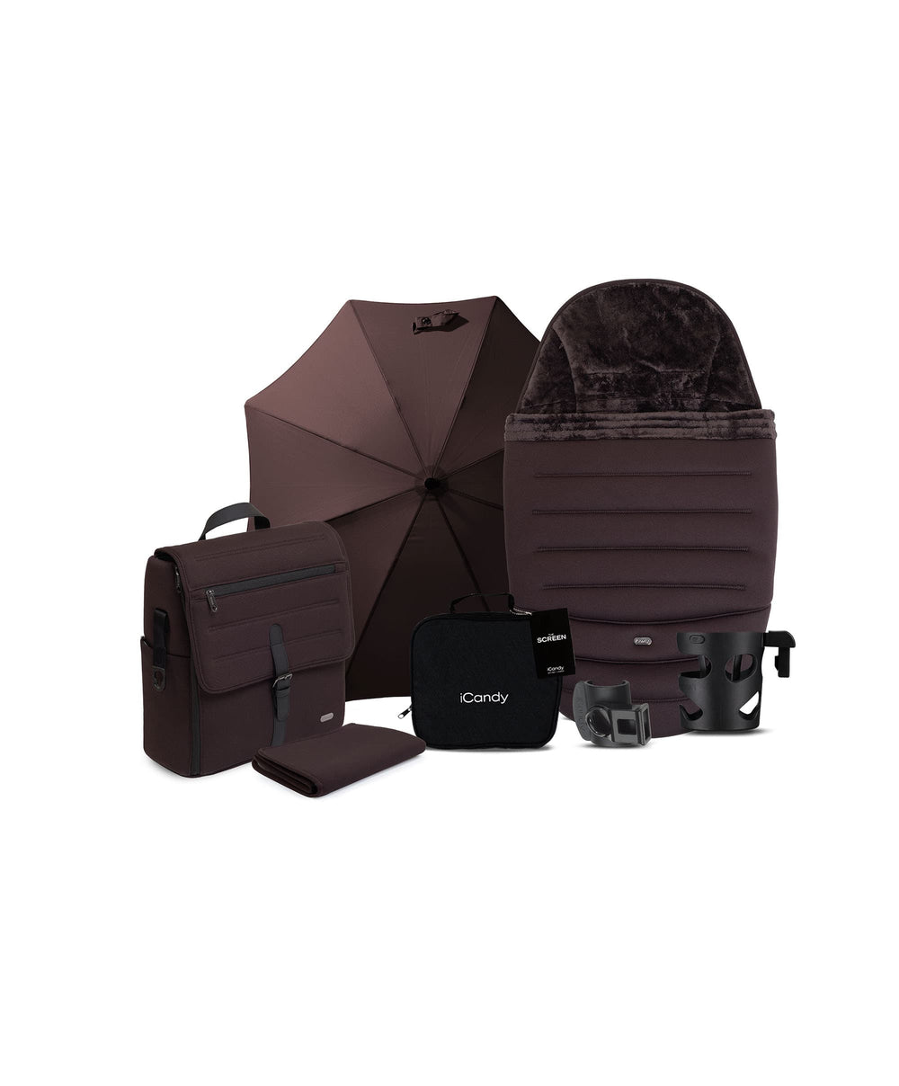 iCandy iCandy Peach 8 Complete Bundle with Maxi-Cosi Pebble Slide Pro Car Seat &amp; Base  - Coffee Bean