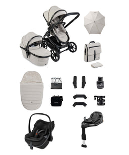 iCandy iCandy Peach 8 Complete Bundle with Maxi-Cosi Pebble Slide Pro Car Seat & Base  - Taupe