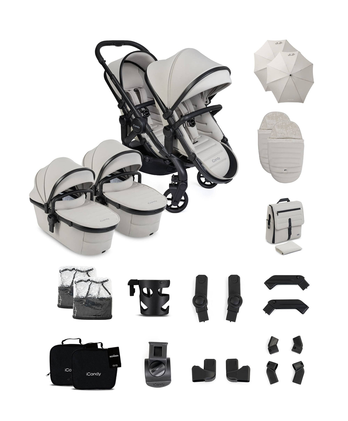 iCandy iCandy Peach 8 Twin Complete Bundle - Taupe