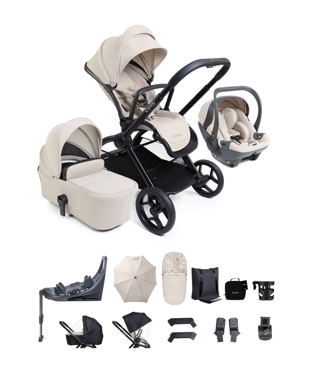 iCandy Pushchairs iCandy Core 2 Complete Travel Bundle with Cocoon 360 - Sandstone