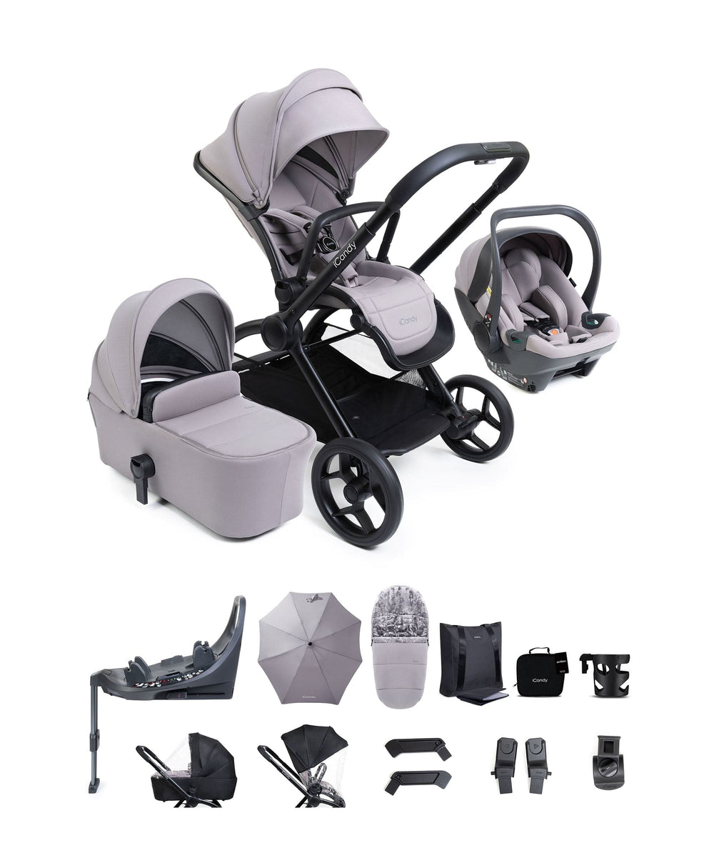 iCandy Pushchairs iCandy Core 2 Complete Travel Bundle with Cocoon 360 - Storm Grey