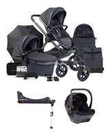 iCandy Pushchairs iCandy Peach 7 All-Terrain Complete Pushchair Bundle with Cocoon Car Seat & Base - Storm Grey